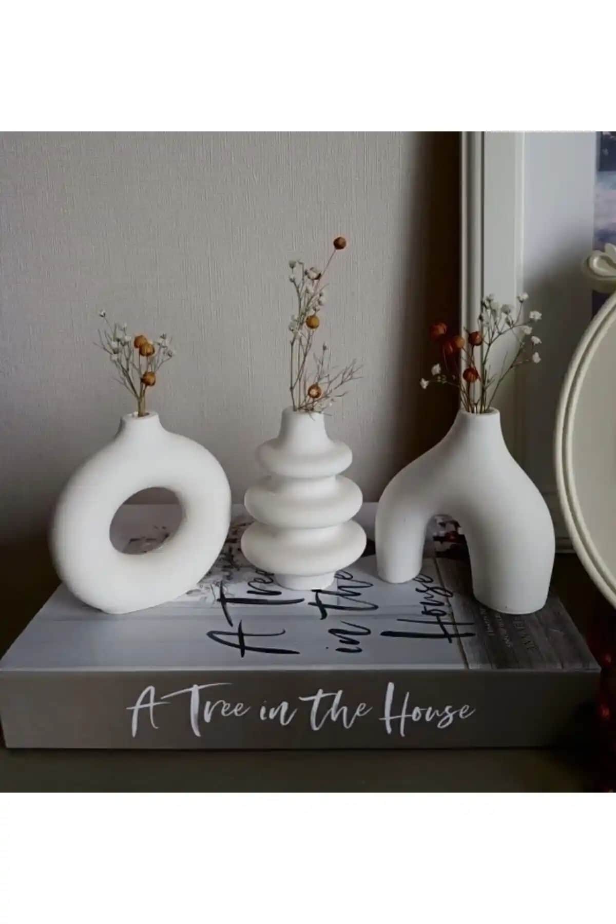 Selens Dekoratif 3'lü Vazo Seti ile Modern Ev Dekorasyonu