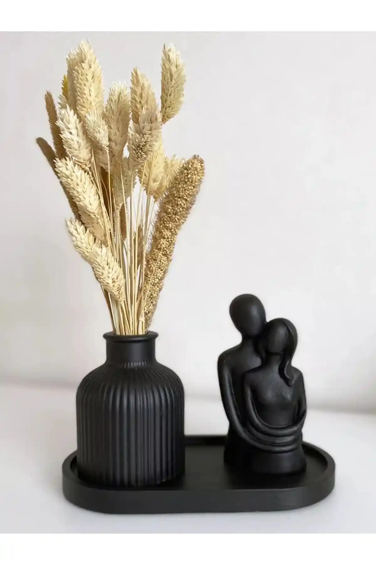Şık ve Modern CRAFT HOUSE Vazo ile Heykelcik Seti: Estetik İç Mekanlar İçin