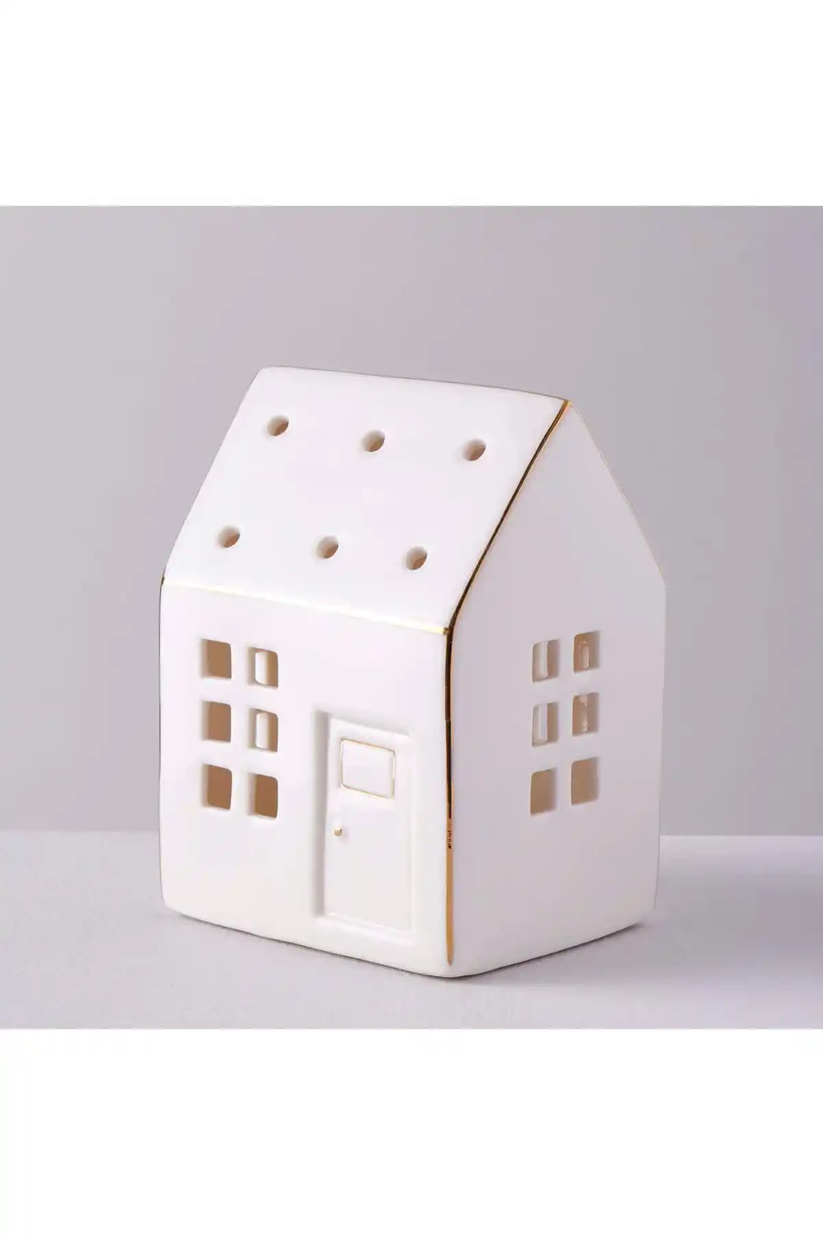 Modern Tasarımıyla LinensHousing 7x6x9 cm Ledli Beyaz Dekor Ürünü