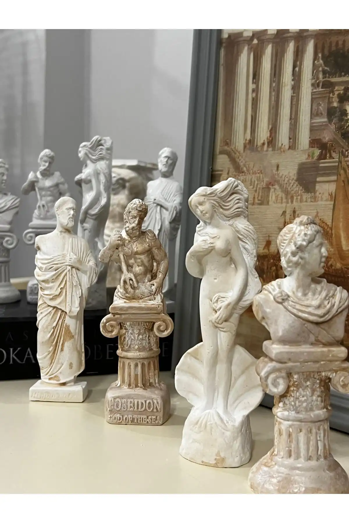 Arthurcusor Dörtlü Minimal Antik Yunan Biblo ile Evinizde Tarihi Bir Dokunuş