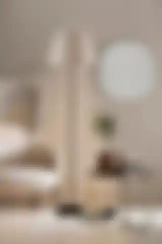 HOMİNG Metal Gövdeli Kumaş Konik Başlıklı Lambader ile Ev Aydınlatmanızı Modernleştirin