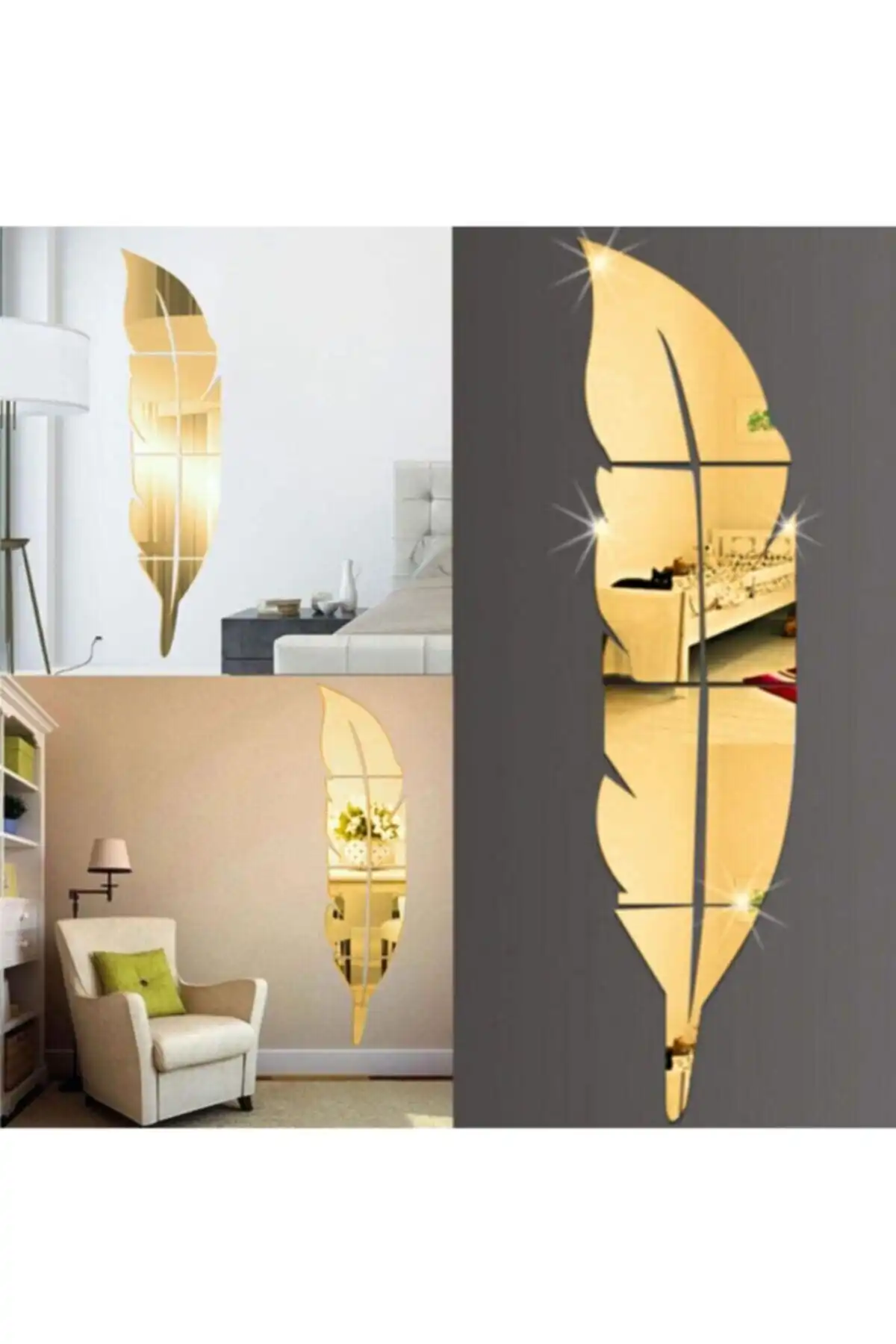 GİZEM SHOP Gold Ayna Pleksi ile Evinizde Estetik Bir Dokunuş Yaratın