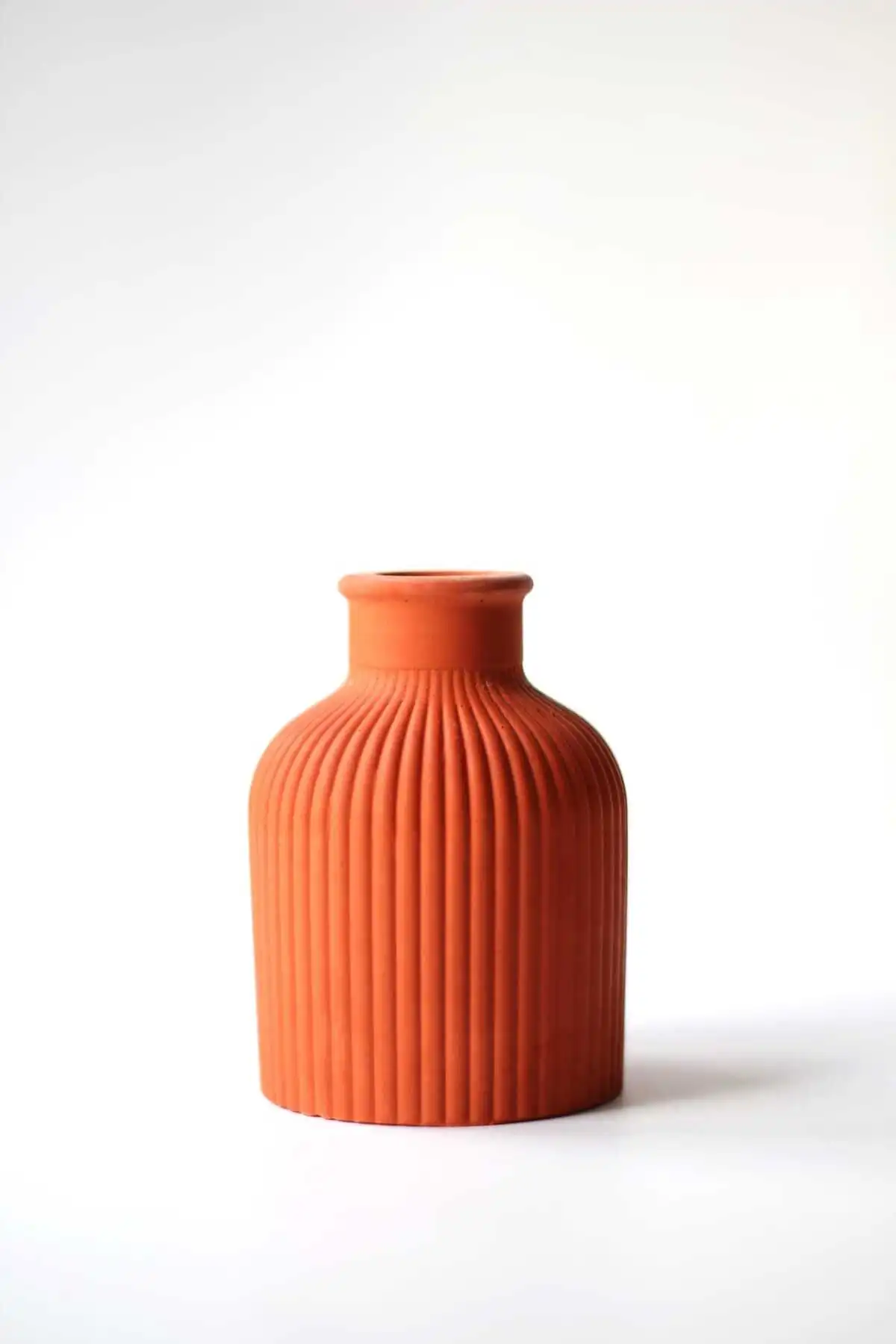 Homeartplus Kiremit Rengi İskandinav Dekoratif Beton Biblo ile Modern Tasarım