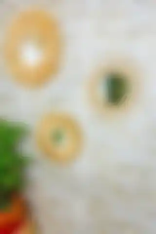 Bubihome Bohem 3'lü Rafya ve Bambu Ayna Seti ile Şıklığı Yakalayın