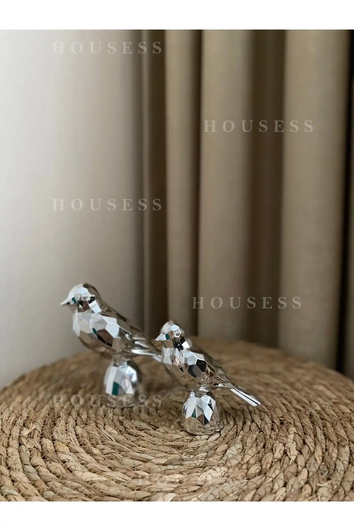 Housess 2'li Kuş Biblo Süs Seti: Modern ve Estetik Dekorasyon Seçeneği
