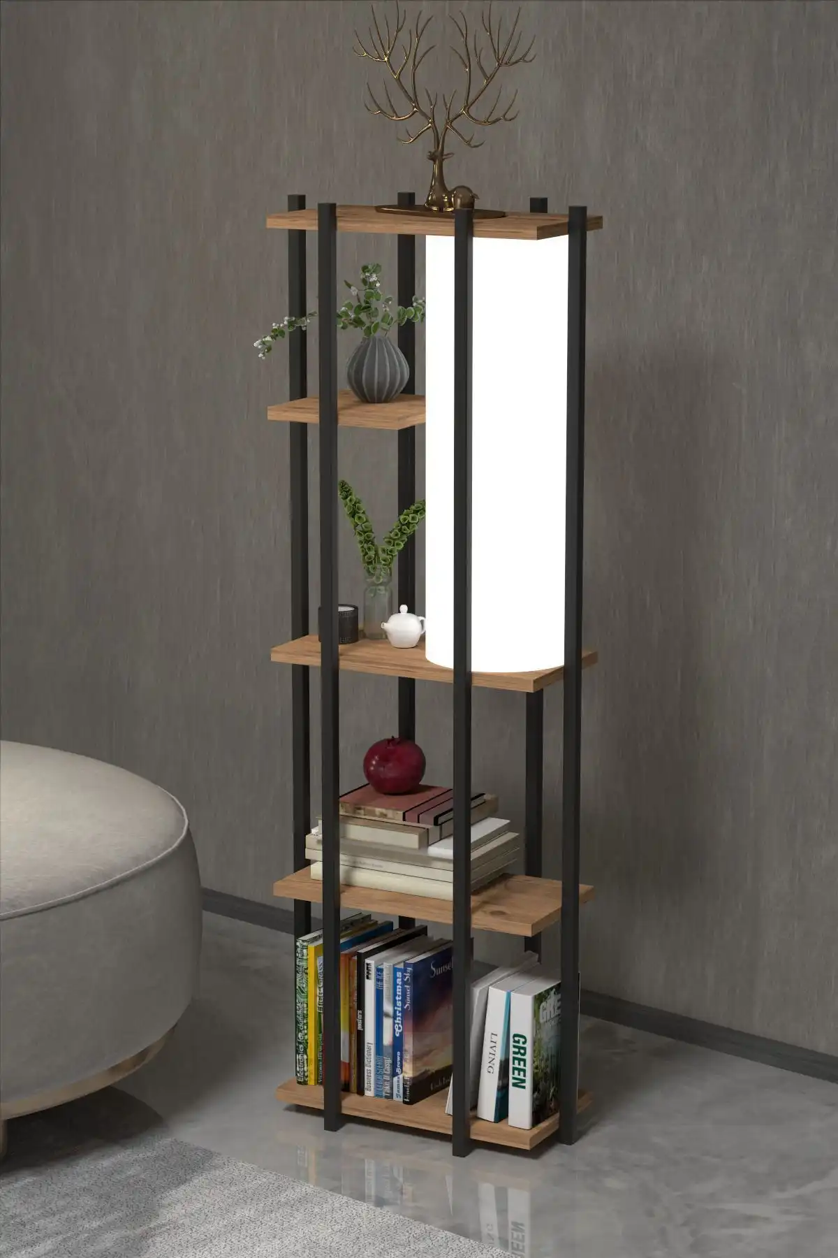 Retodesign RETOHOME 5 Raflı Lambaderli Kitap Rafı İncelemesi ve Kullanıcı Yorumları