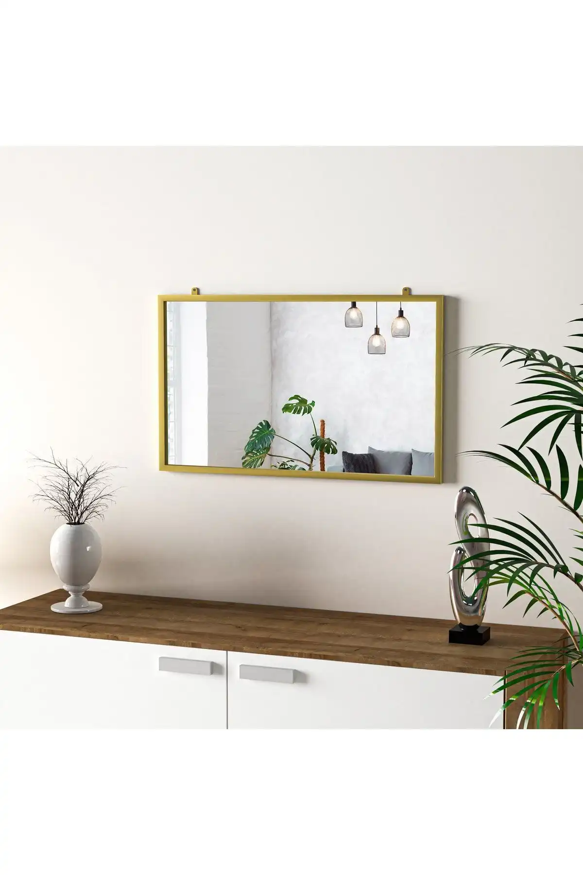 Tino Furniture Melody Gold Metal Dekoratif Ayna ile Modern ve Estetik Mekanlar Yaratın
