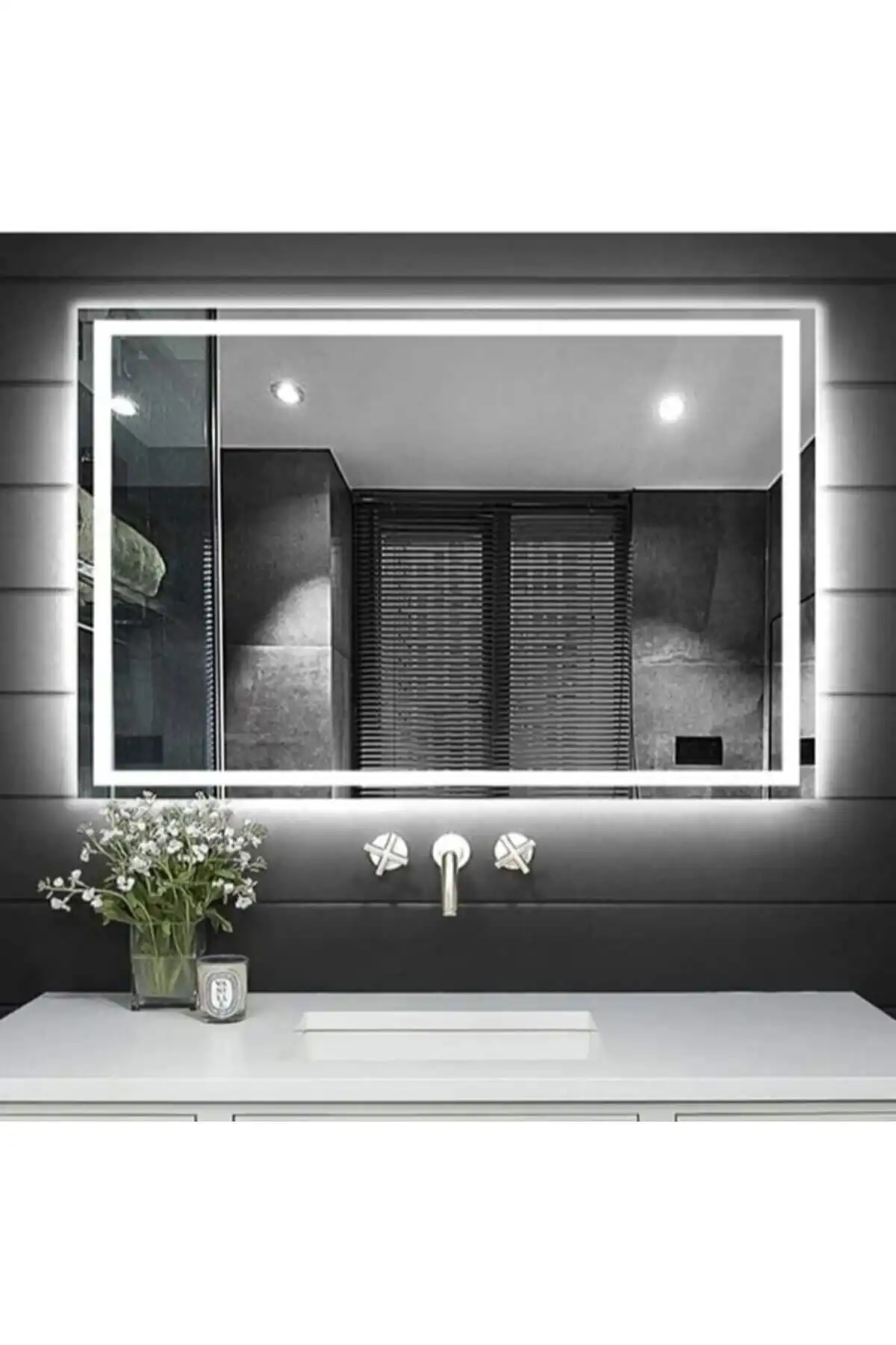 Toprak Dekor 80x60 LED'li Ayna ile Modern Banyo ve Makyaj Alanları Yaratın