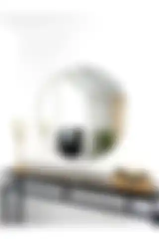 EFFE YAPI DEKOR 80 Cm Beyaz Metal Çerçeveli Yuvarlak Ayna ile Modern Tasarım