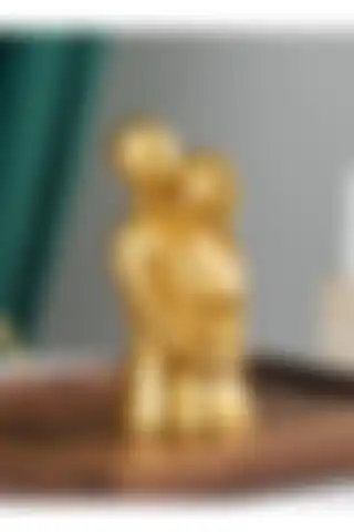 LALEZEN HOME Gold Sonsuz Aşk Sarılan Sevgili Heykeli ile Mekanlarınıza Estetik Değer Katın