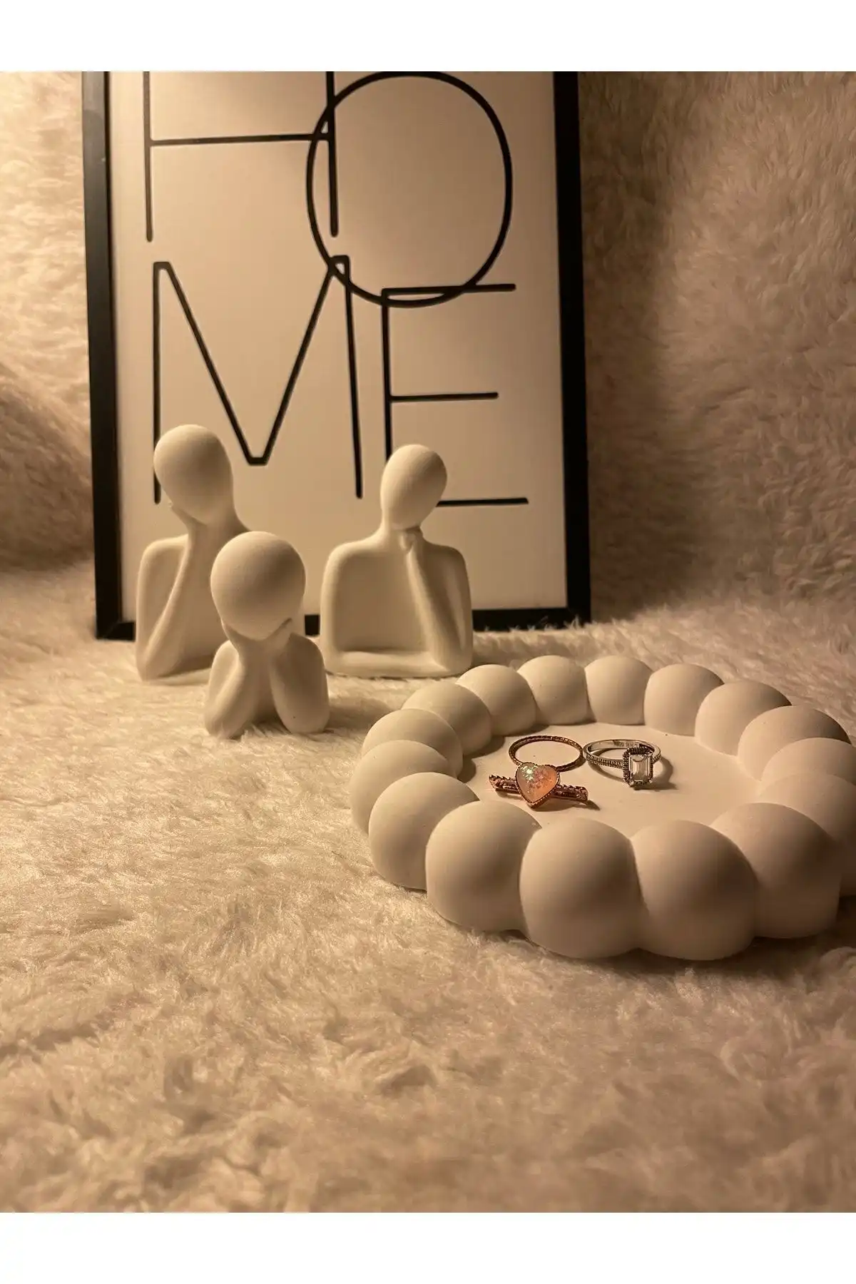 KUMS DESIGN Aile Sevgili Obje Biblo & Takı Tabağı: Organize ve Dekore Edin