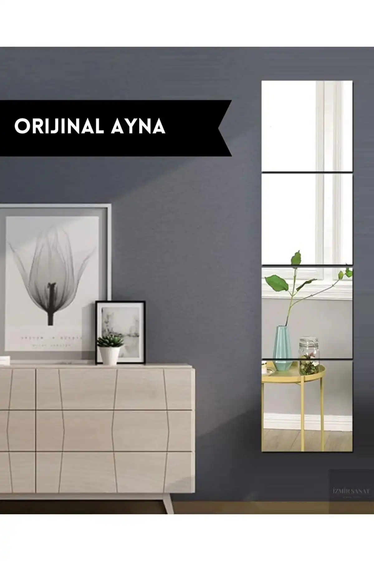 MUUNS Dekoratif 4'lü Ayna ile Mekanınıza Şıklık Katın ve Yenileyin