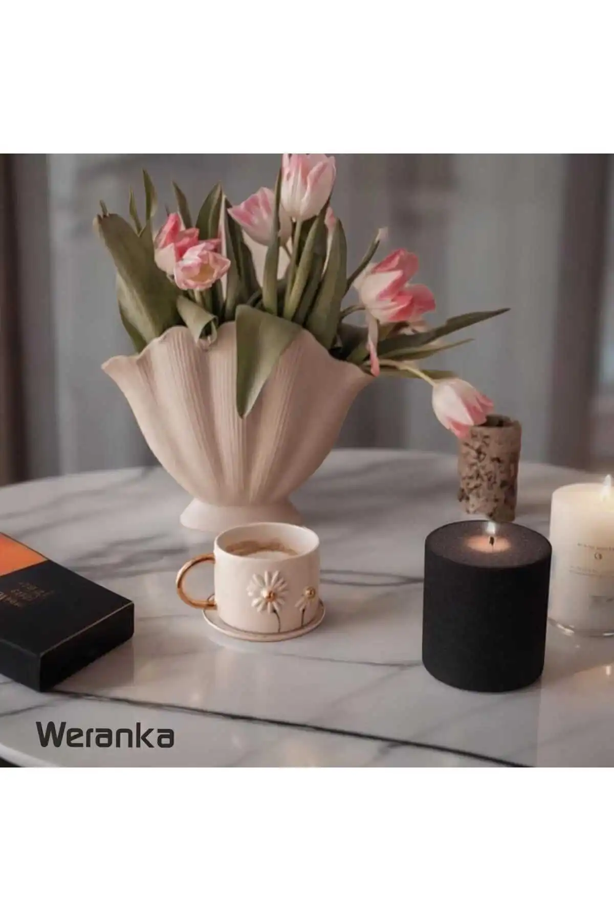 Weranka Midye İstiridye Vazo ile Doğanın Zarafetini Evinize Taşıyın