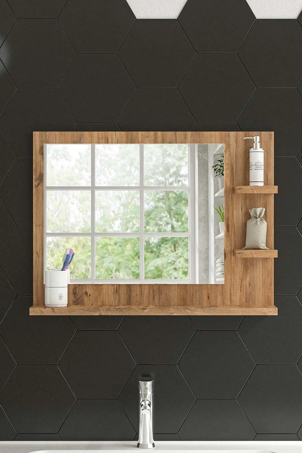 bluecape Genova 60x45cm Aynalı Banyo Rafı: Şıklık ve Kullanışlılık Bir Arada