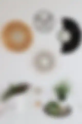 Bubihome Siyah Rafya Bambu Ayna ve Bohem Pano Seti ile Evinizi Şık Hale Getirin