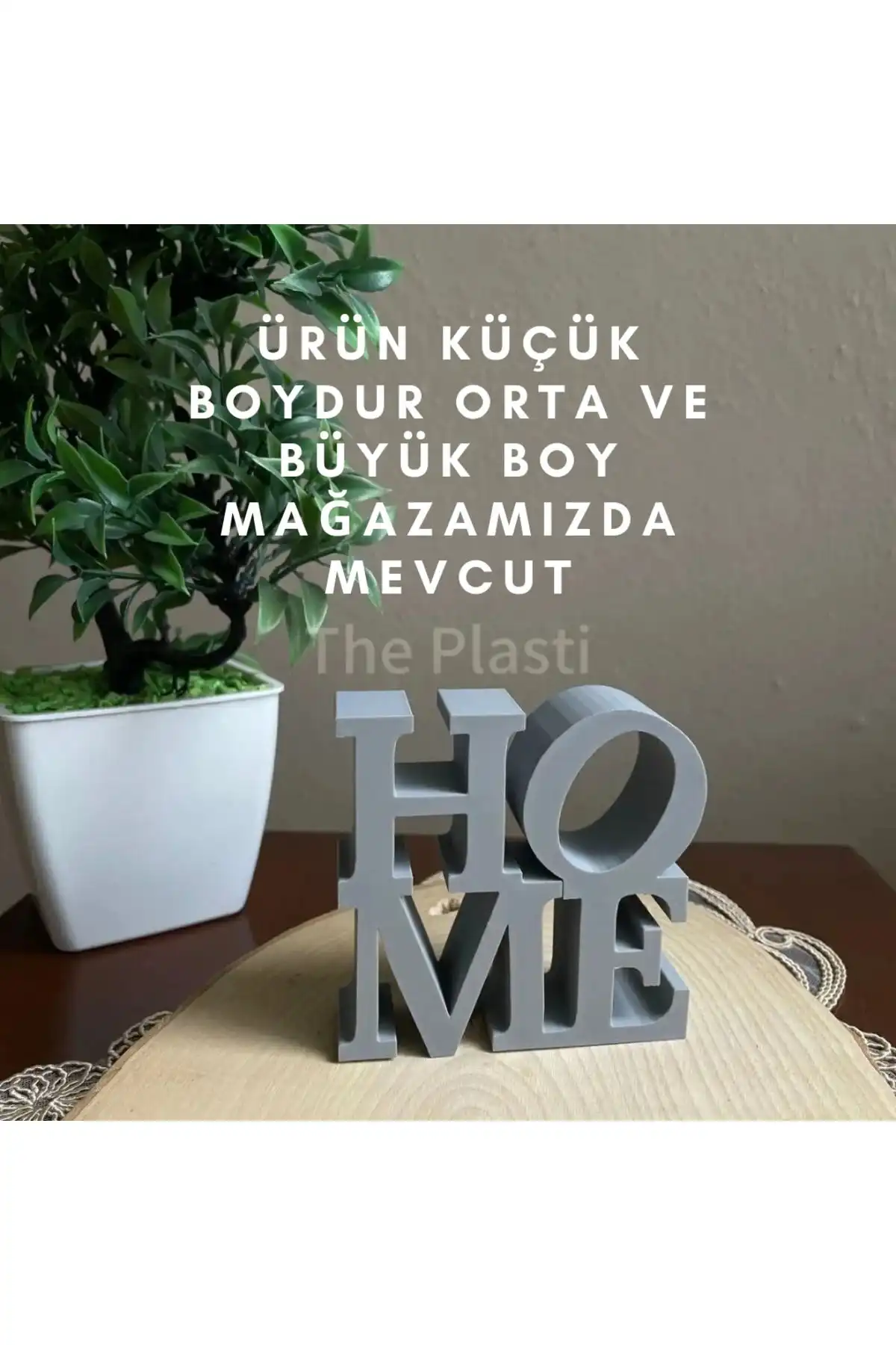 PlastiHome Yazılı Dekoratif Biblo: Estetik ve Fonksiyonelliği Bir Arada Sunuyor