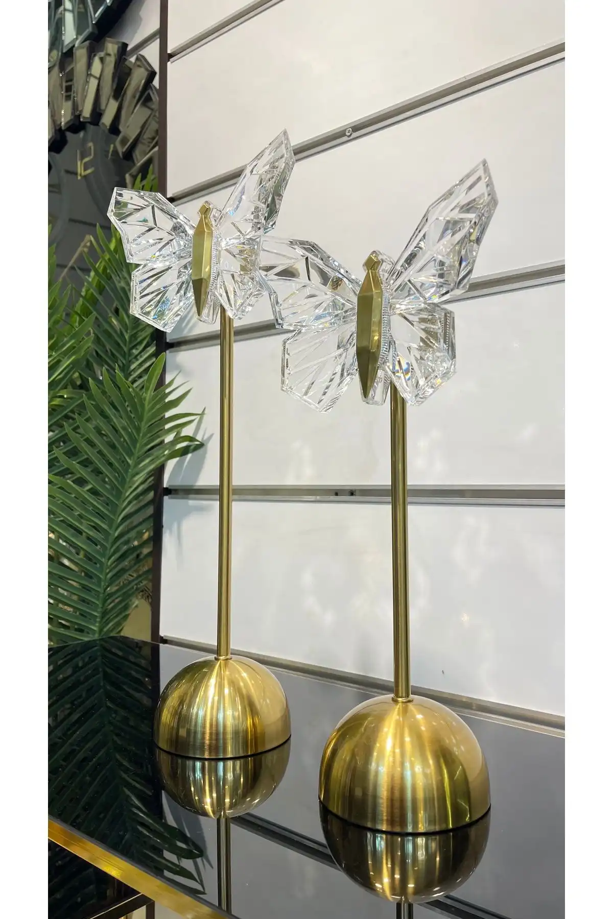 Rma HomeKristal Çelik Metal Kelebek Obje ile Modern Dekorasyonun Şıklığını Yakalayın