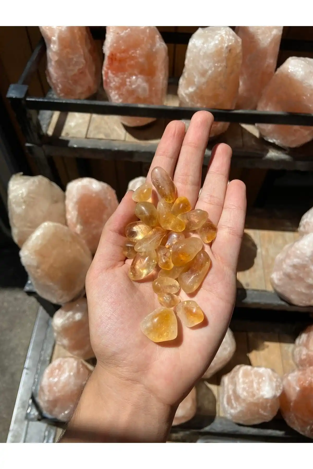 Asya Gems 5 Adet Sitrin Tamburlanmış Doğaltaş ile Huzur ve Estetik Yaratın