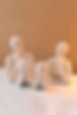 LALEZEN HOME 4 Kişilik Beton Heykel Obje Biblo: Modern Aile Tasarımı