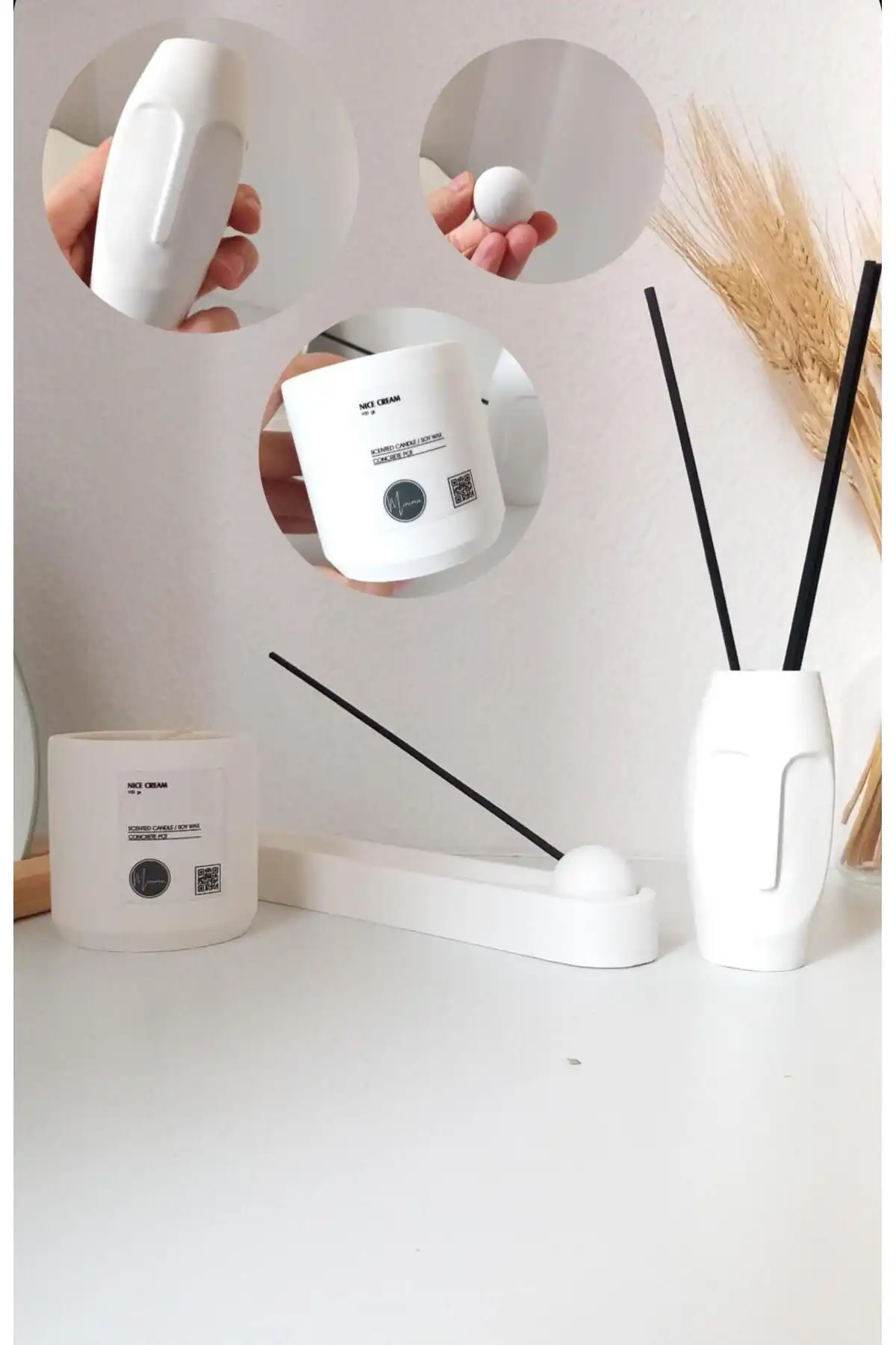Modern Minimalist Tasarımlı Dekoratif Hediye Mum Tütsülük Seti Özellikleri ve Faydaları