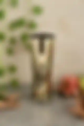 Nisaluce Cam Vazo - Altın Kaplama ile Modern Dekorasyonunuza Zarafet Katın