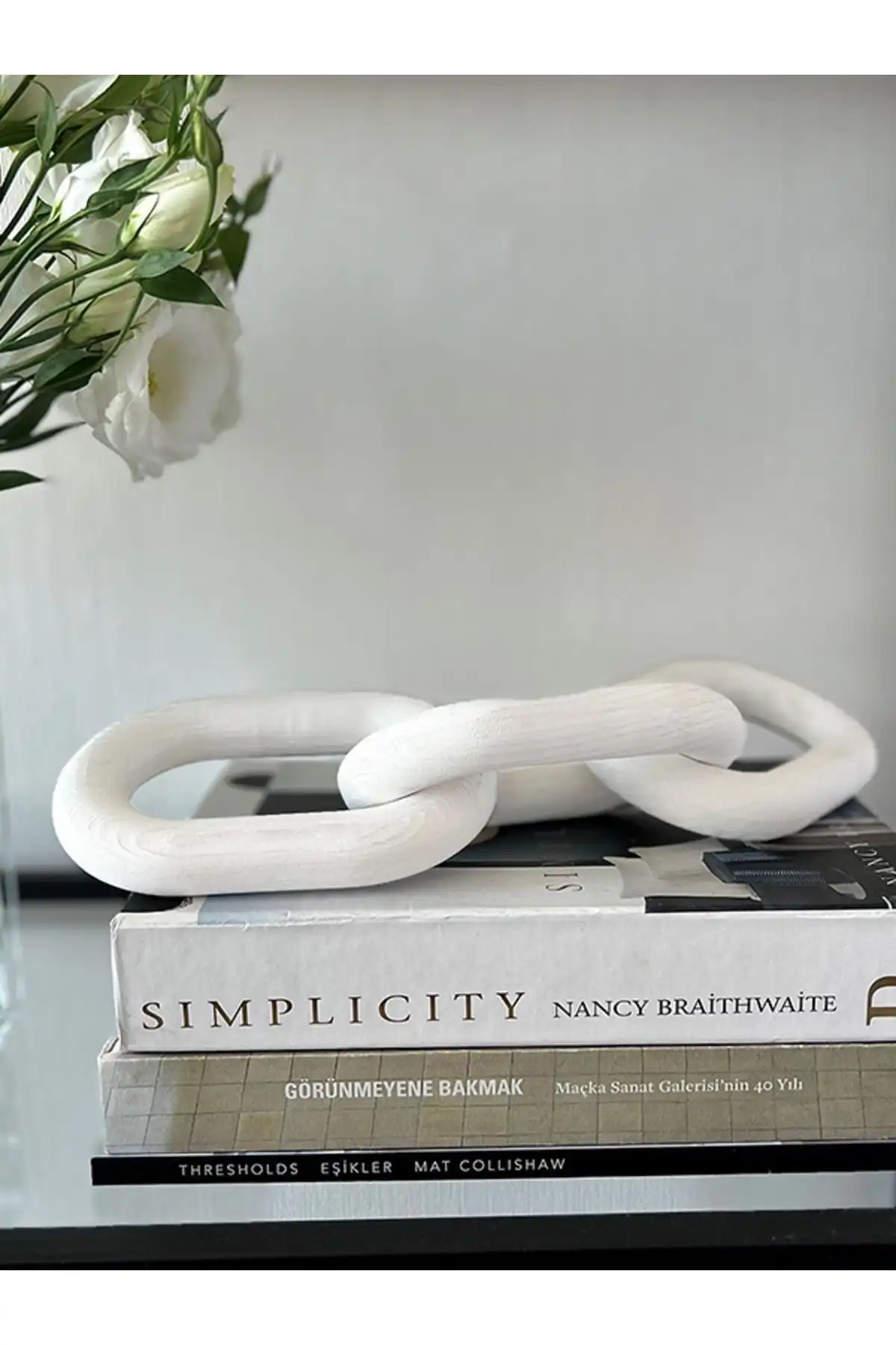 Peony Studio Ahşap Zincir WR001-WH: Modern ve Rustik Tarzda Dekoratif Çözüm