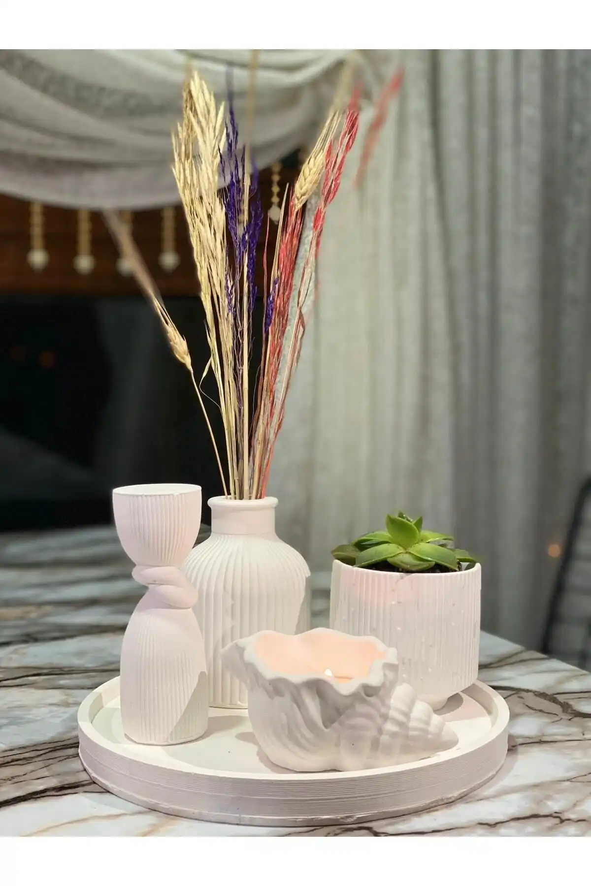 Dekoratif Beton Set ile Modern Ev Aksesuarların Estetiğini Yükseltin