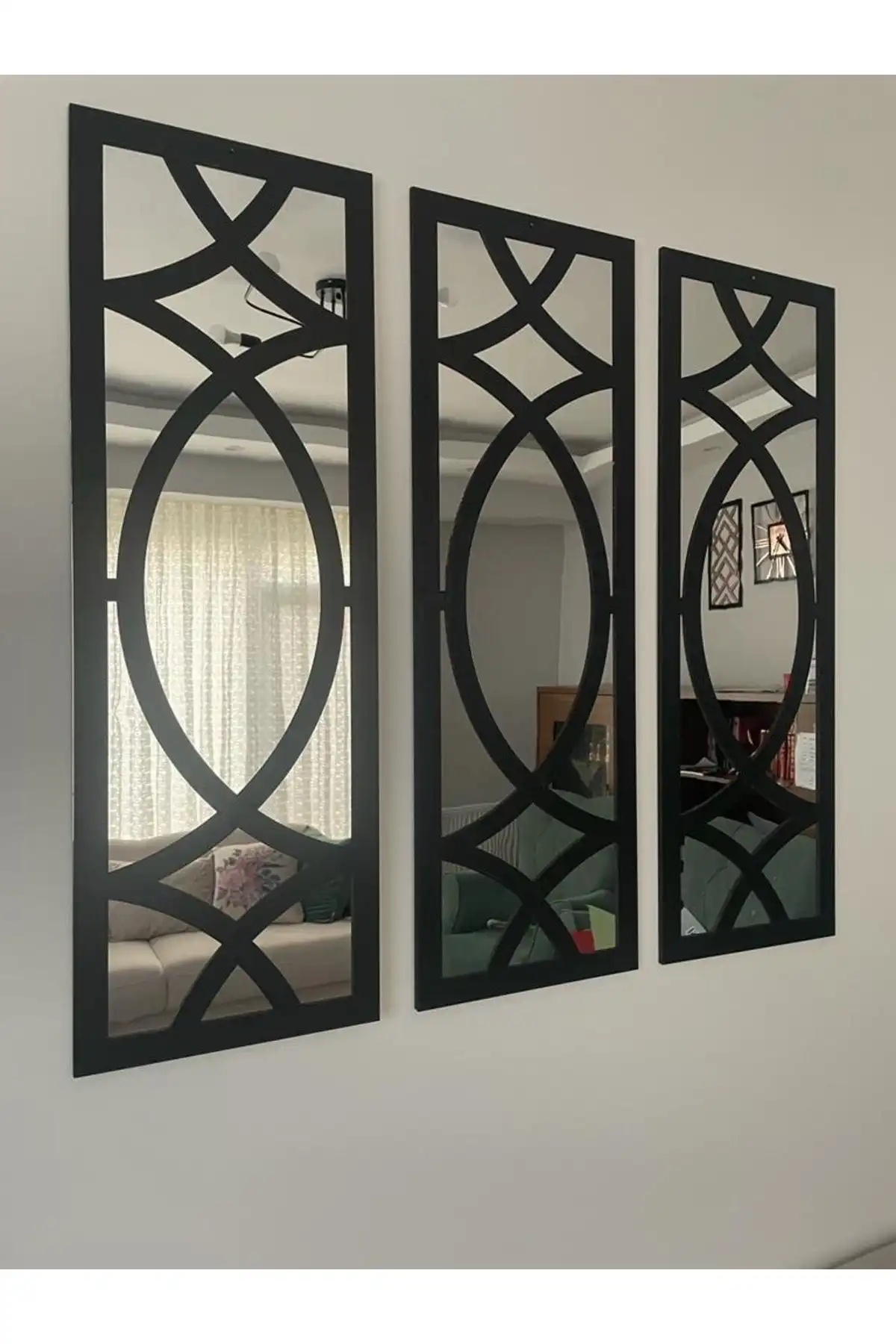 ONCA HEDİYELİK Dekoratif Geometrik Desenli Ayna ile Modern Bir Dokunuş Yapın