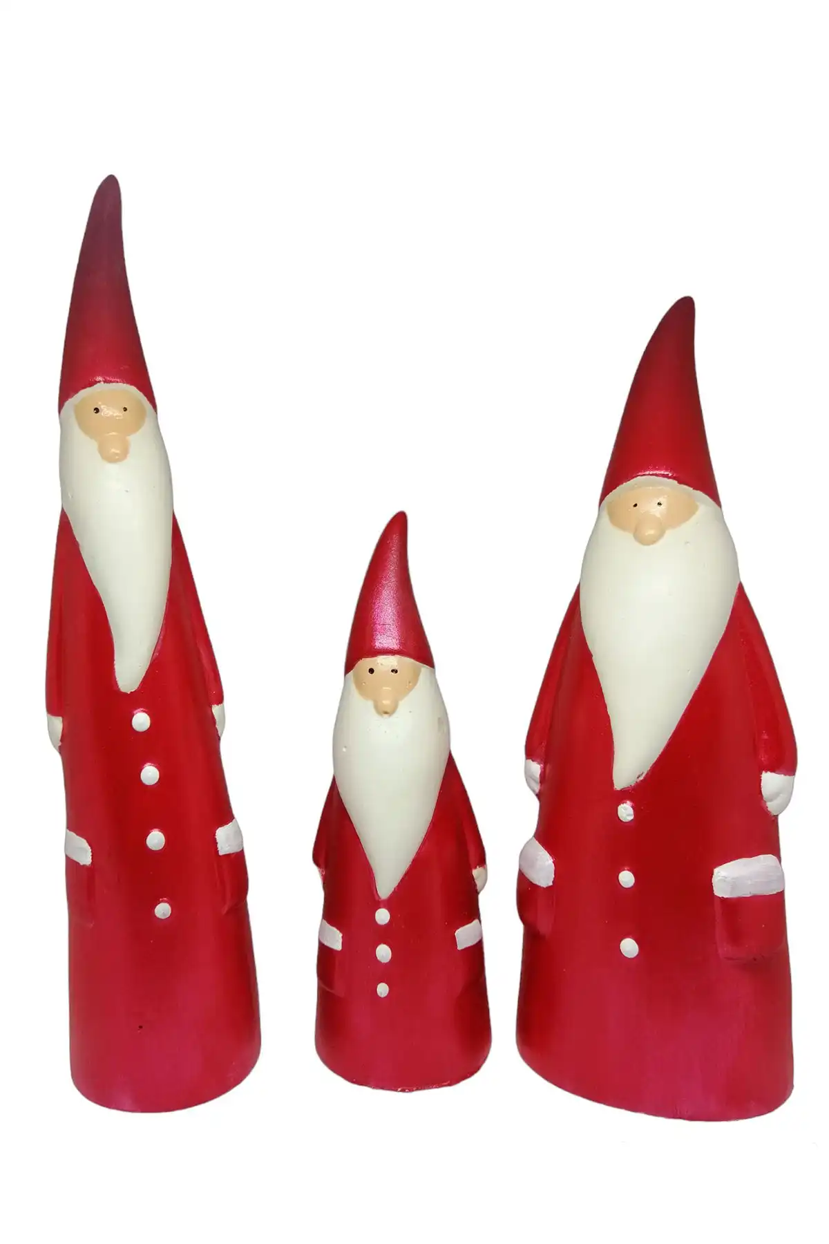 İskandinav Tarzı Noel Baba 3'lü Biblo Seti ile Ev Dekorasyonunu Zenginleştirin