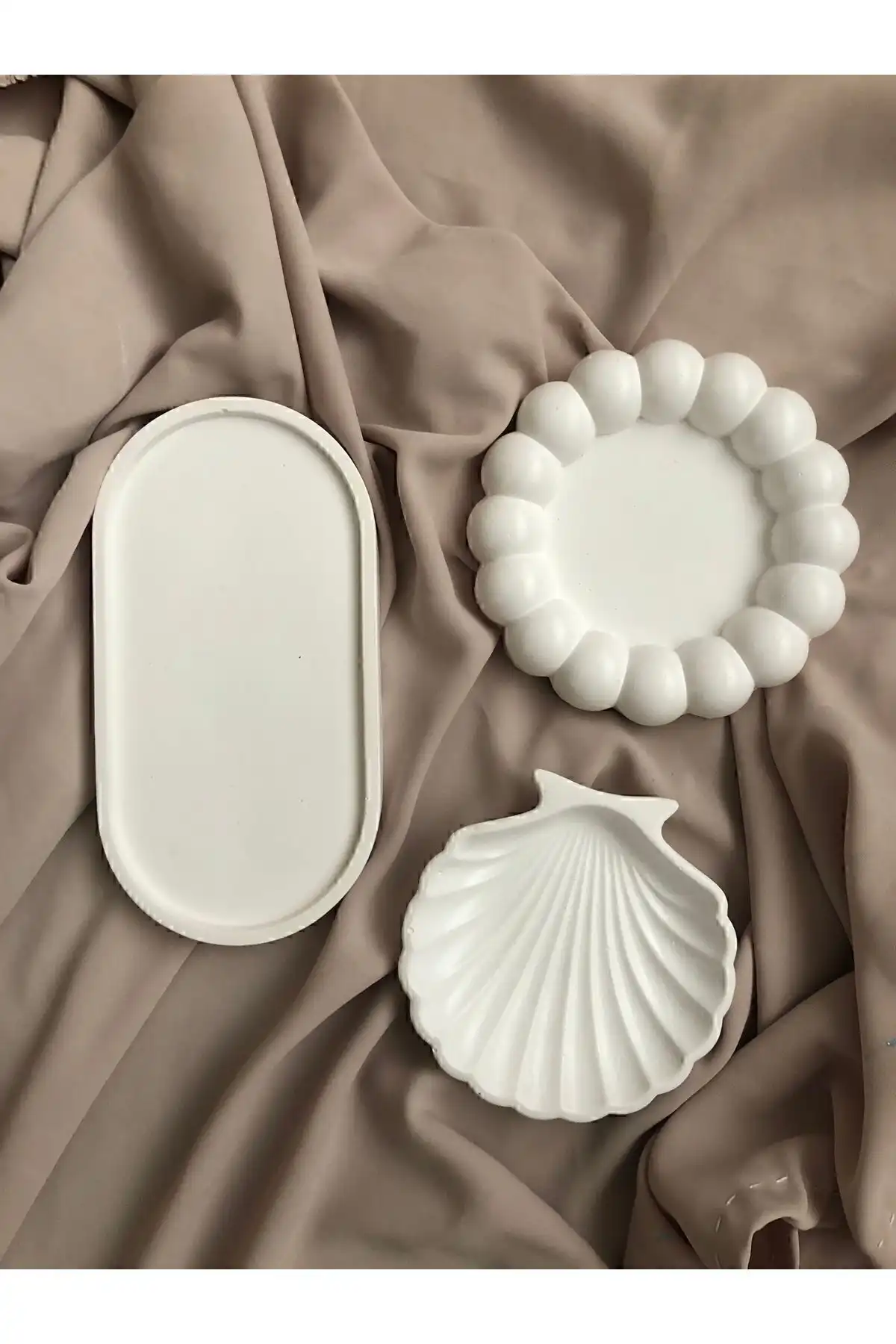 Aksenbirstore Dekoratif Tabak 3’lü Oval & Baloncuk Set: Estetik ve Fonksiyonel