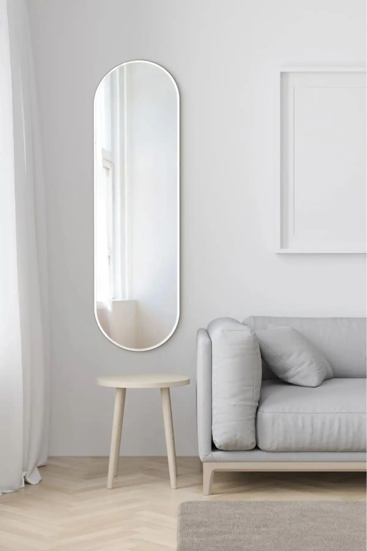 EFFE YAPI DEKOR 140x50 cm Çerçevesiz Elips Model Ayna ile Estetik ve Fonksiyonellik