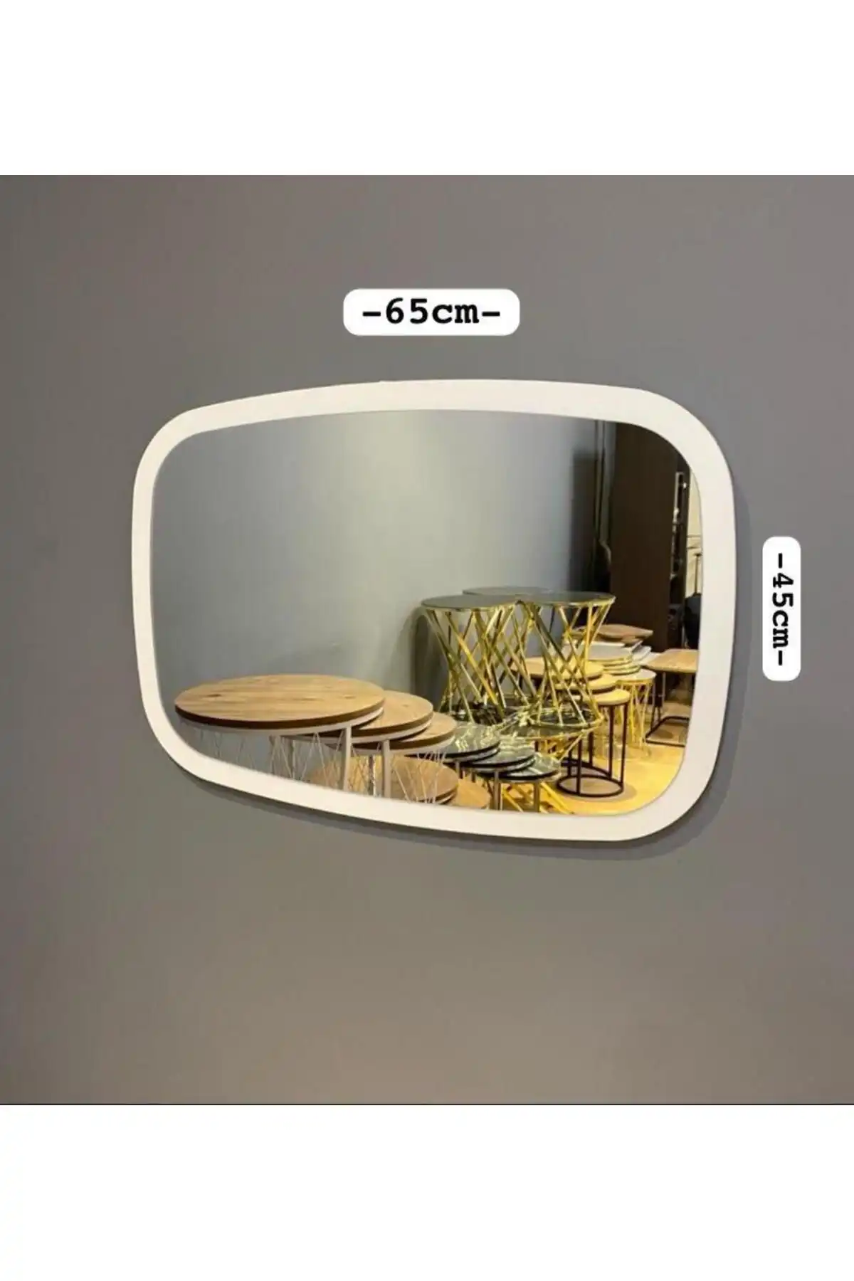 ZTM KONSEPT Kare Oval Beyaz Ayna: Şıklık ve Fonksiyonellik Bir Arada