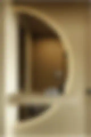 KaraçamDekor Led Işıklı Yarım Daire Ayna ile Modern Mekan Tasarımı