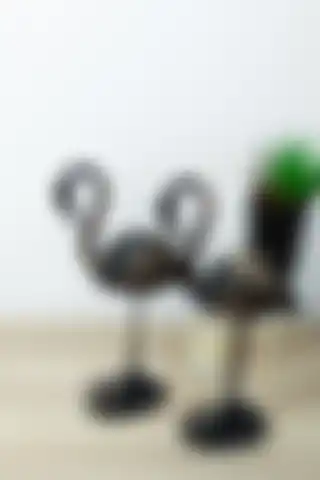 Gloriys Home & Decor Polyester 2'li Siyah Flamingo Dekoratif Biblo Seti Hakkında