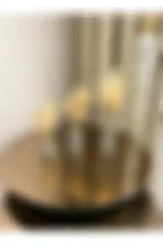 Housess 3'lü Gold Tüylü Gold Kristal Top Tüylük Dekor Biblo İle Evinize Estetik Katın