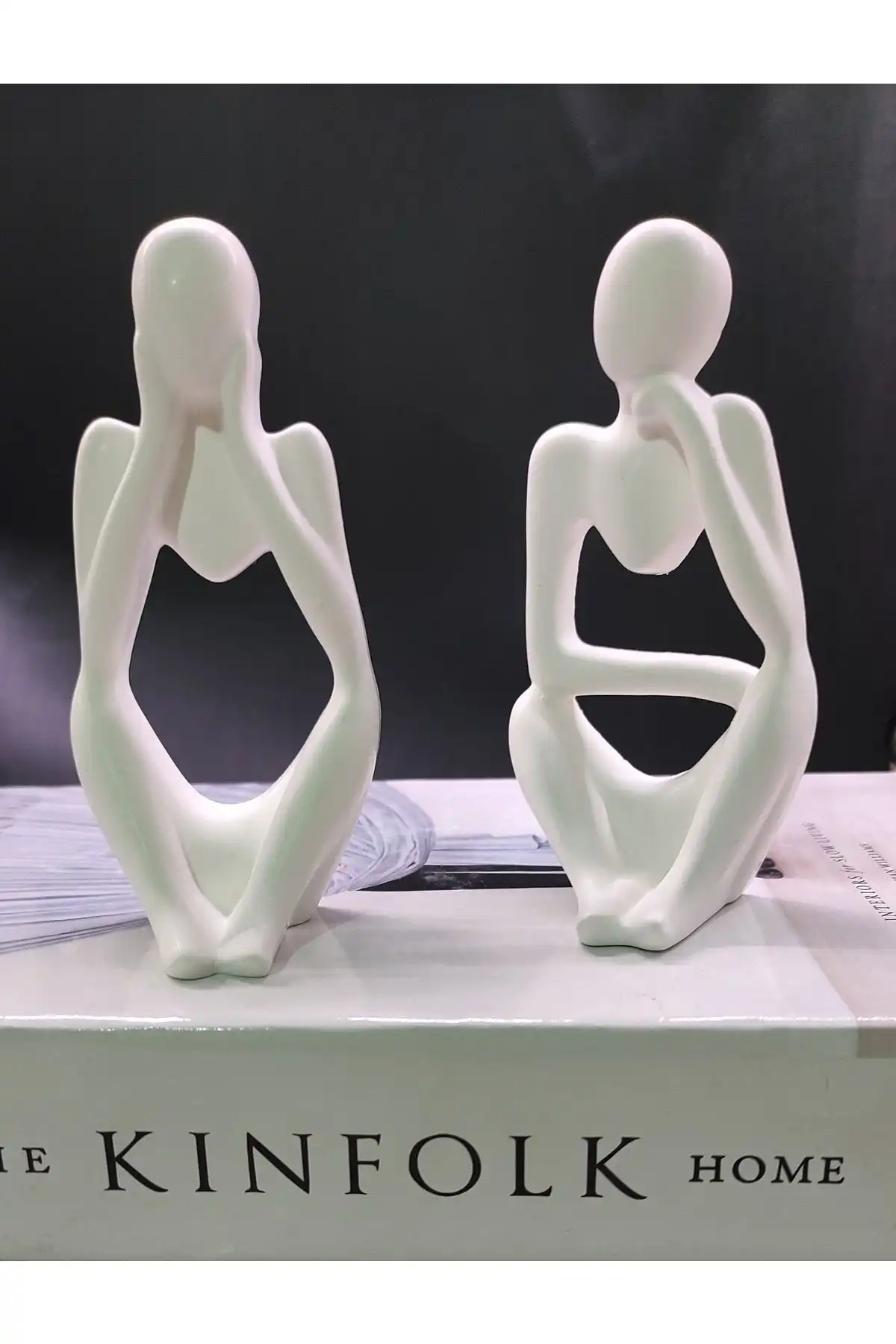 Minima Art Studio Soyut Çift Düşünen Obje Biblo: Modern İç Mekanlar İçin Şık Bir Seçim