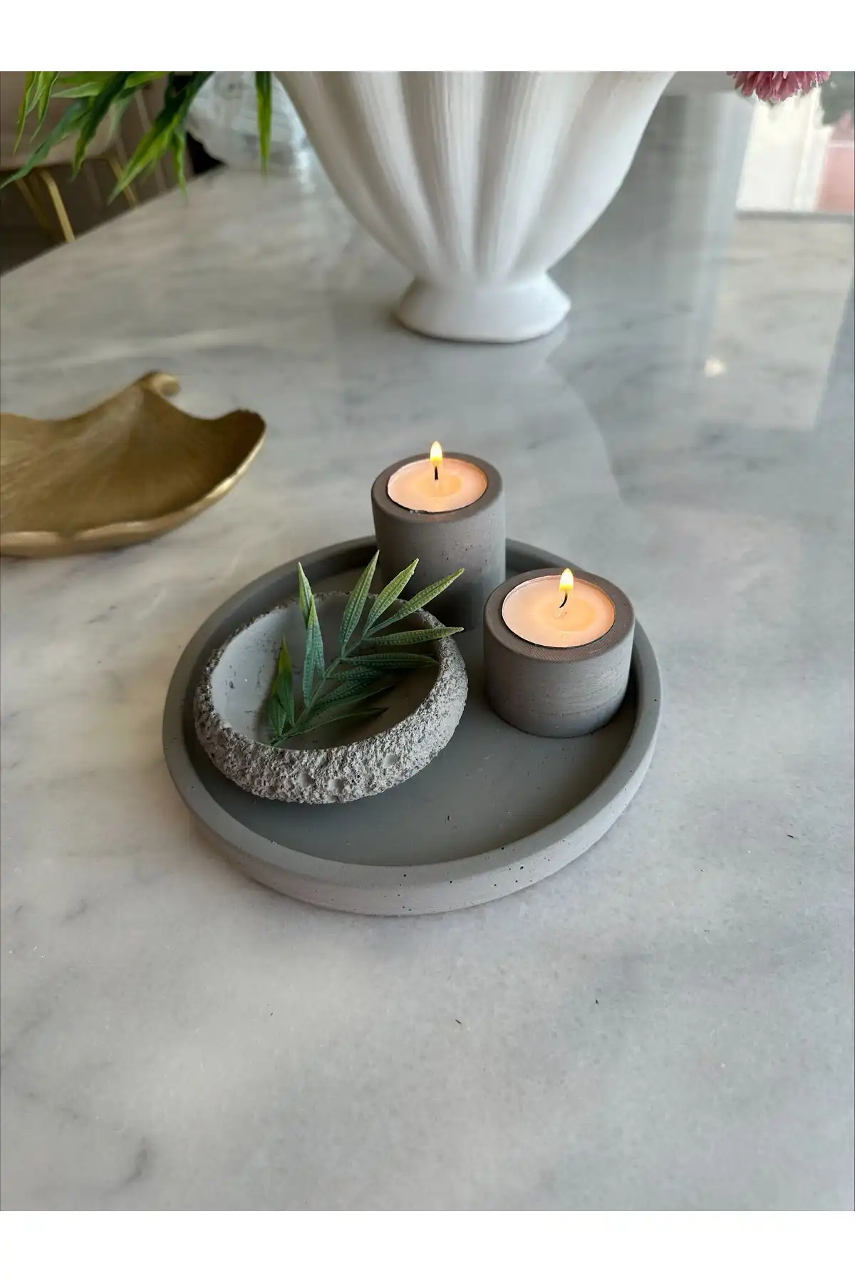 Bautinq Store Beton Tepsili 2'li Mumluk ve Kase Setinin İhtişamı ve Fonksiyonu