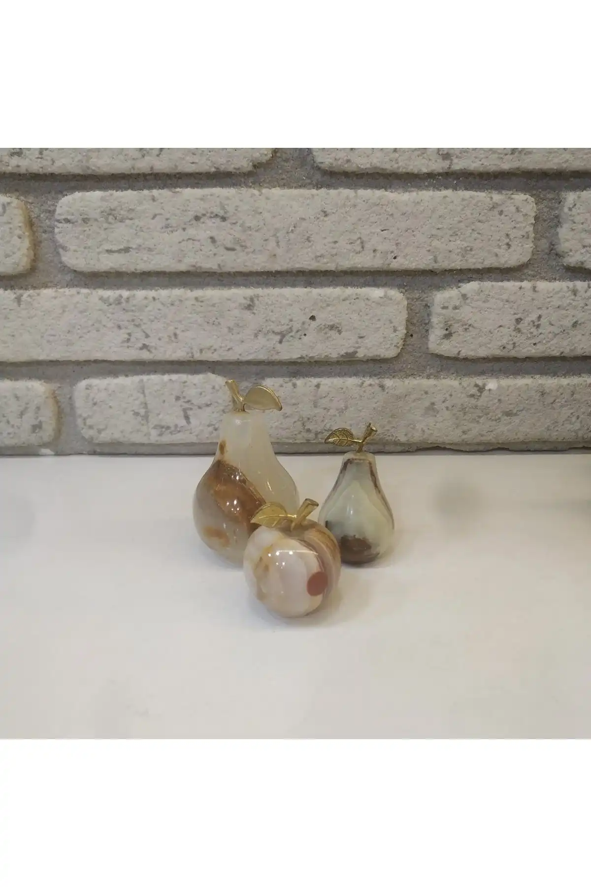 Gold Home Design Onyx Taşı Meyve Seti ile Ev Dekorasyonunu Şıklıkla Zenginleştirin
