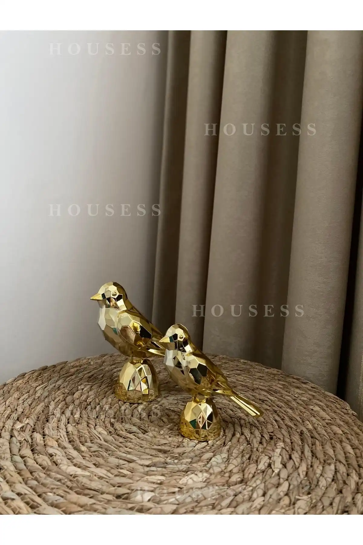 Housess 2'li Kuş Biblo Süs Polyester Döküm ile Modern Dekorasyon Fikirleri