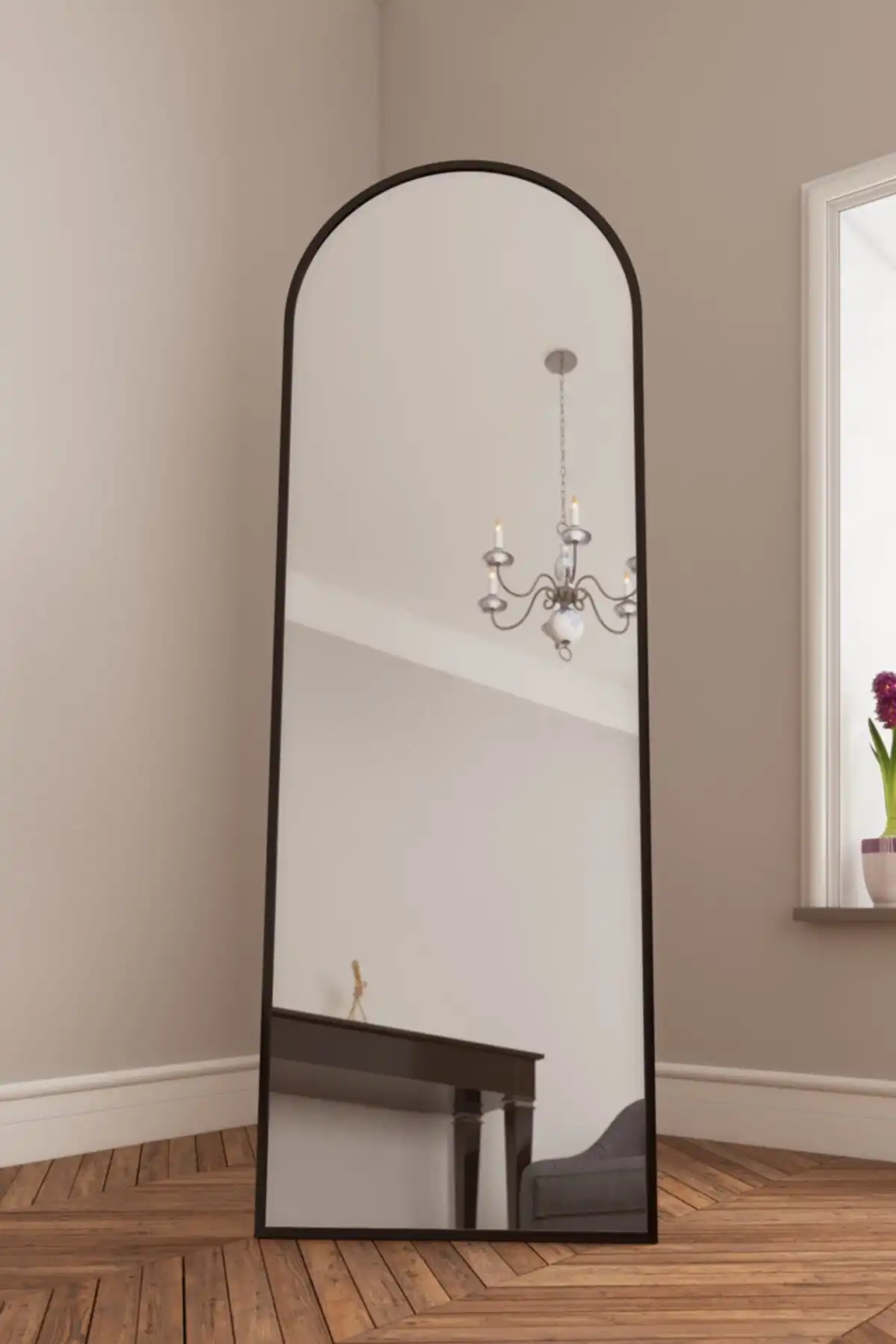 incimetal Inci Metal Design 180x60 Siyah Oval Ayaklı Ayna ile Modern Dekorasyon Çözümleri